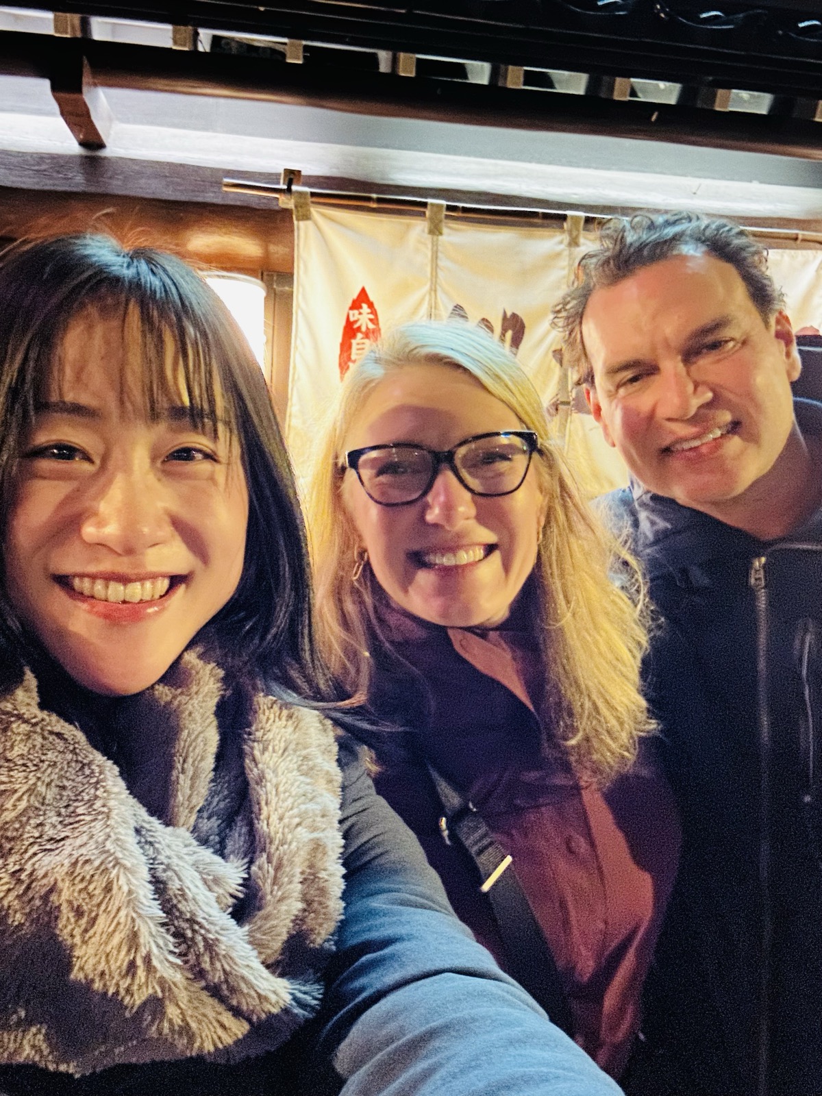 Yuri with guests in Kanazawa