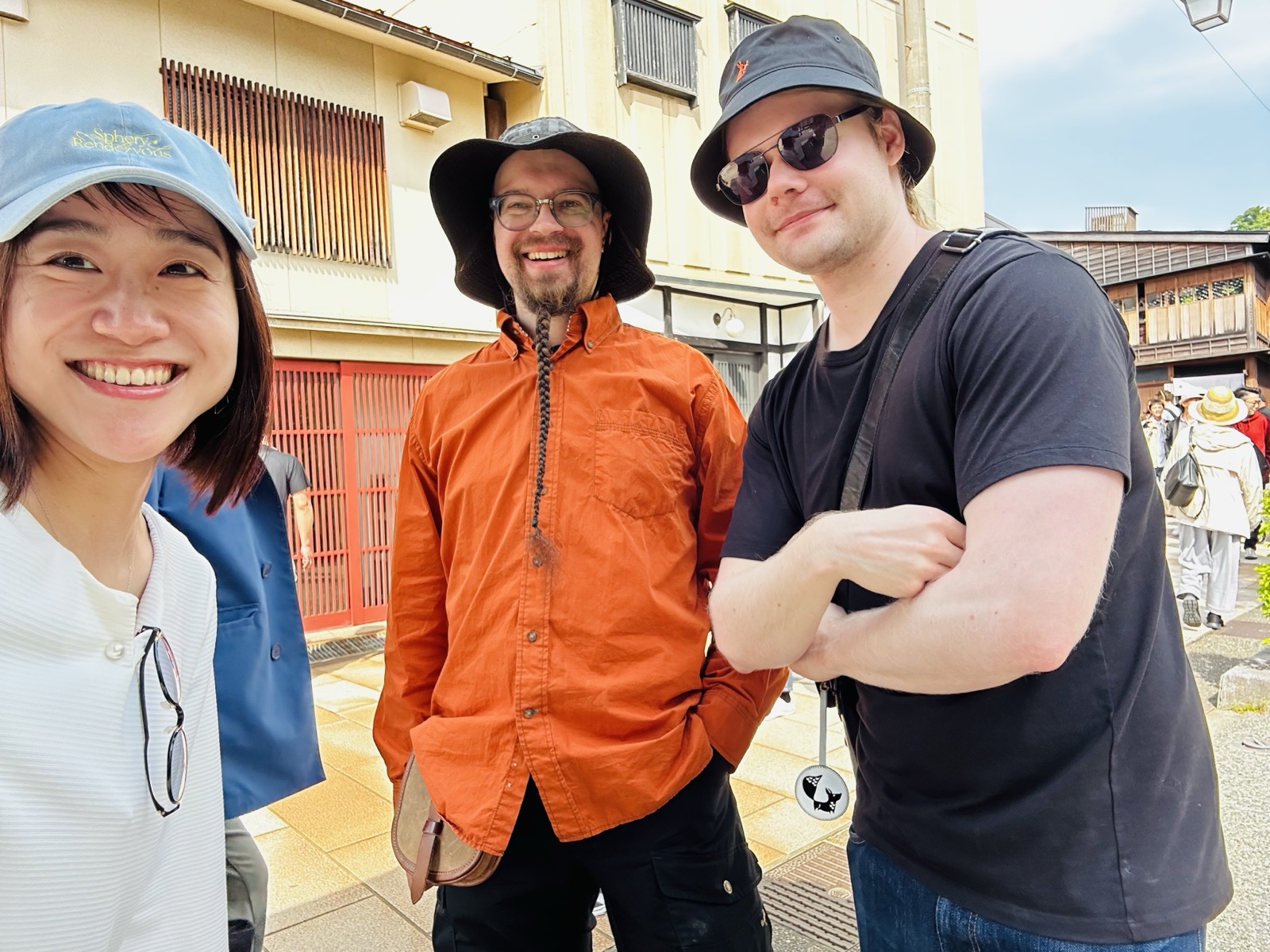Yuri with guests in Kanazawa
