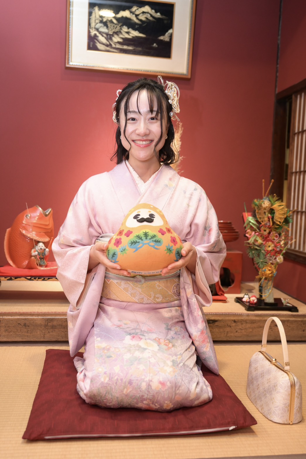 Yuri in Kanazawa, wearing a kimono